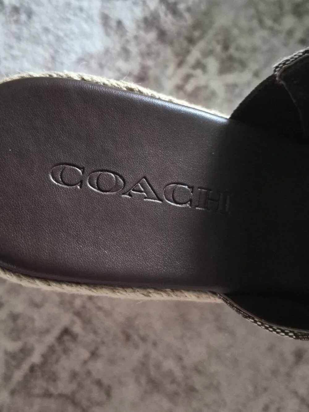 COACH SIGNATURE LOGO ESPADRILLES-SZ.8